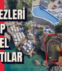 Falezleri oyup tünel yaptılar