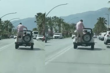 Alanya trafiğinde ölüme meydan okuyan eğlence