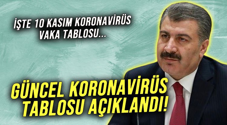 10 kasim koronavirus tablosu aciklandi lider gazete antalya haber ve antalya spor son dakika haberleri