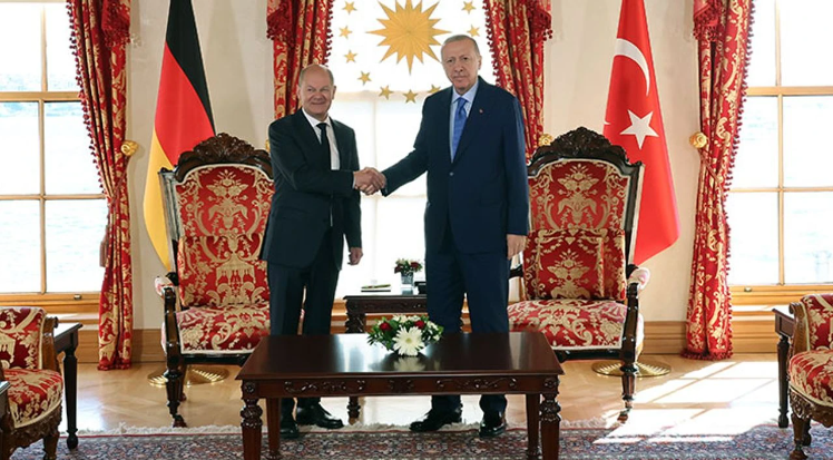 Cumhurbaşkanı Erdoğan, Almanya Başbakanı Scholz’u kabul etti
