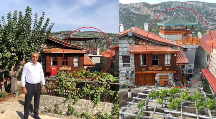 Tarihi konakta kaçak tahribat